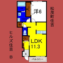 ヒルズ住吉Ｂの物件間取画像